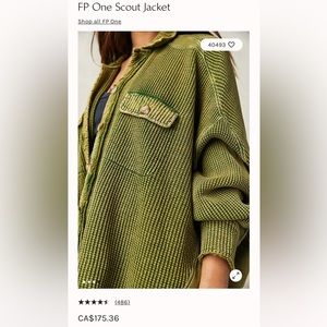 Free people One Scout Jacket. Size xs. Perfect condition. 100%cotton